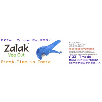 Zalak Vegetable Cutter,Zalak Veg Cutter, Works like Stapler, No More Tears, Ideal to Cut Carrot Radish Lady Finger Etc. On Discount